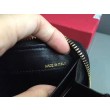 fedele Valentino Rockstud Spike Zip Portafoglio Noir Agnello