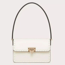 fedele Valentino Rockstud23 Borsa a tracolla vitello bianca