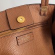 fedele Valentino Roman Stud Tote Borsa Marrone Vitello Granulato