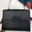 fedele Valentino Vsling HandBorse Replica Alta Qualità Nero Vitello Granato