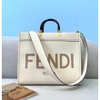 Fendi Sunshine Medium Shopper Borse Replica vitello bianca