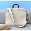Fendi Sunshine Medium Shopper Borse Replica vitello bianca