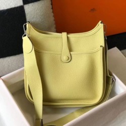 Hermes Evelyne III 29 PM Borse Firmate Replica Jaune Poussin Clemence qualità specchio Replica Perfette Hermes Evelyne III 29 PM Borse Firmate Jaune Poussin Clemence imitazioni