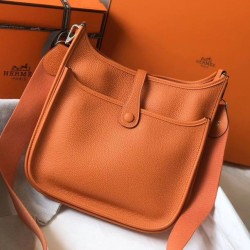 Hermes Evelyne III 29 PM Borse Firmate Replica Arancione Clemence qualità specchio Replica Perfette Hermes Evelyne III 29 PM Borse Firmate Arancione Clemence imitazioni