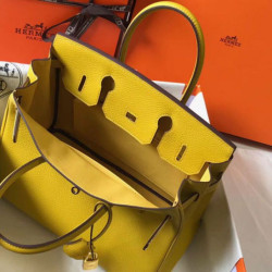 Hermes Birkin 30cm Borsa Gialla Clemence