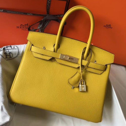 Hermes Birkin 30cm Borsa Gialla Clemence