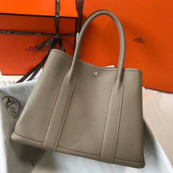 Hermes Garden Party 36 Borsa Grigio Clemence vitello
