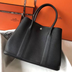 Hermes Garden Party 36 Borse Imitazioni Nera Clemence vitello