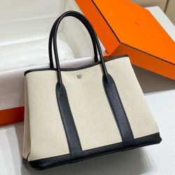 Hermes Garden Party 36cm Borse Imitazioni Toile e Nero