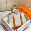 Hermes Garden Party 36cm Borsa Replica 1:1 Toile e Oro