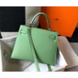 Hermes Kelly 25cm Sellier Borsa Vert Criquet Epsom Hermes Kelly 25cm Sellier Borsa Vert Criquet Epsom