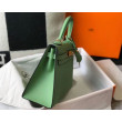 Hermes Kelly 25cm Sellier Borsa Vert Criquet Epsom Hermes Kelly 25cm Sellier Borsa Vert Criquet Epsom