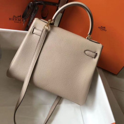 Hermes Kelly 28cm Retourne Replica Perfetta Argile Clemence