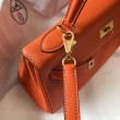 Hermes Kelly 28cm Retourne Borsa Orange Clemence Hermes Kelly 28cm Retourne Borsa Orange Clemence