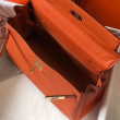 Hermes Kelly 32cm Retourne Borsa Arancione Clemence Hermes Kelly 32cm Retourne Borsa Arancione Clemence