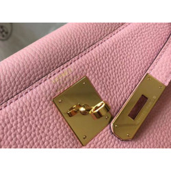 Hermes Kelly 32cm Retourne Borsa Rosa Clemence