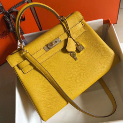 Hermes Kelly 32cm Retourne Borsa Soleil Clemence