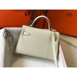 Hermes Kelly Mini II Borsa Bianco Epsom