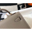 Hermes Kelly Mini II Borsa Gris Asphalt Epsom Hermes Kelly Mini II Borsa Gris Asphalt Epsom