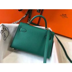 Hermes Kelly Mini II Borsa Malachite Epsom