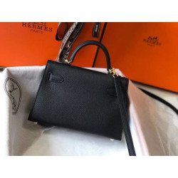 Hermes Kelly Mini II Imitazioni borse griffate Nero Epsom