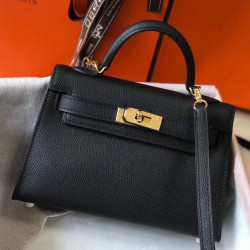 Hermes Kelly Mini II Imitazioni borse griffate Nero Epsom