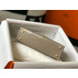Hermes Kelly Mini II Borsa Taupe Embossed Crocodile Hermes Kelly Mini II Borsa Taupe Embossed Crocodile