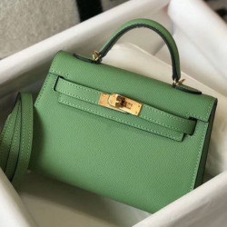Hermes Kelly Mini II Borsa Vert Criquet Epsom