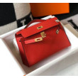 Hermes Kelly Pochette Borsa Rosso Epsom