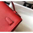 Hermes Kelly Pochette Borsa Rosso Epsom