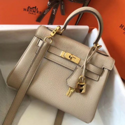 Hermes Mini Kelly 20cm Borsa Beige Clemence