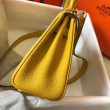 Hermes Mini Kelly 20cm Borsa Giallo Clemence Hermes Mini Kelly 20cm Borsa Giallo Clemence