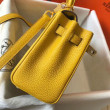 Hermes Mini Kelly 20cm Borsa Giallo Clemence Hermes Mini Kelly 20cm Borsa Giallo Clemence