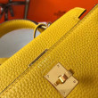 Hermes Mini Kelly 20cm Borsa Giallo Clemence Hermes Mini Kelly 20cm Borsa Giallo Clemence
