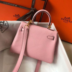 Hermes Mini Kelly 20cm Borse Imitazioni Rosa Clemence
