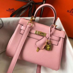 Hermes Mini Kelly 20cm Borse Imitazioni Rosa Clemence