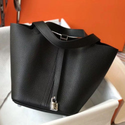 Hermes Picotin Lock 18/22 Replica Perfetta Nero Clemence