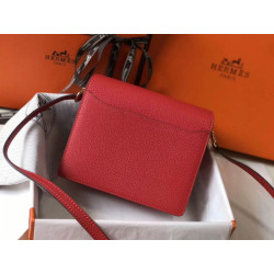 Hermes Sac Roulis Mini Borse Replica Alta Qualità Rosso Evercolor Vitello