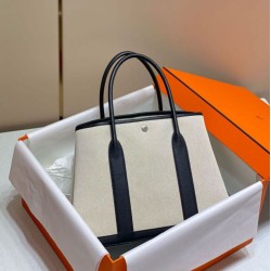 Hermes Garden Party 36cm Borse Imitazioni Toile e Nero Replica qualità specchio Replica Perfette Hermes Garden Party 36cm Borse Imitazioni Toile e Nero imitazioni