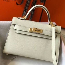 Replica Perfette Hermes Kelly Mini II Borsa Bianco Epsom imitazioni