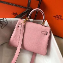 Replica Perfette Hermes Mini Kelly 20cm Borse Imitazioni Rosa Clemence imitazioni