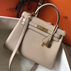 Replica Perfette Hermes Kelly 28cm Retourne  Perfetta Argile Clemence imitazioni