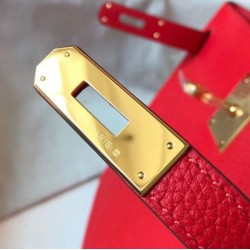 Hermes Kelly 32cm Retourne Borsa Replica 1:1 Rossa Clemence qualità specchio Replica Perfette Hermes Kelly 32cm Retourne Borsa 1:1 Rossa Clemence imitazioni