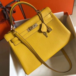 Replica Perfette Hermes Kelly 32cm Retourne Borsa Soleil Clemence imitazioni