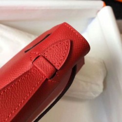 Hermes Kelly Pochette Borsa Rosso Epsom Replica qualità specchio Replica Perfette Hermes Kelly Pochette Borsa Rosso Epsom imitazioni
