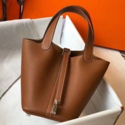 Replica Perfette Borse  Hermes Picotin Lock 18/22 Oro Clemence imitazioni