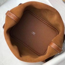 Borse Replica Hermes Picotin Lock 18/22 Oro Clemence qualità specchio Replica Perfette Borse Hermes Picotin Lock 18/22 Oro Clemence imitazioni