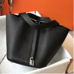Replica Perfette Hermes Picotin Lock 18/22  Perfetta Nero Clemence imitazioni
