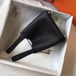 Hermes Picotin Lock 18/22 Replica Perfetta Nero Clemence qualità specchio Replica Perfette Hermes Picotin Lock 18/22 Perfetta Nero Clemence imitazioni