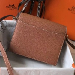 Hermes Sac Roulis Mini Borsa Oro Evercolor Vitello Replica qualità specchio Replica Perfette Hermes Sac Roulis Mini Borsa Oro Evercolor Vitello imitazioni